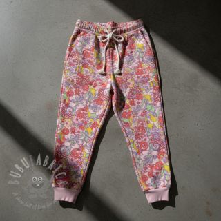 Dresówka Abstract flowers pink digital print