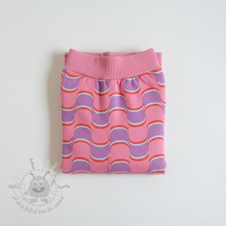 Dresówka Abstract flowers wave purple digital print