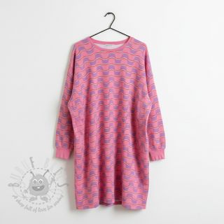 Dresówka Abstract flowers wave purple digital print