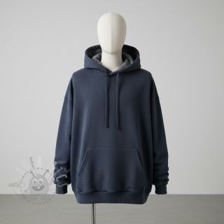 Dresówka drapana JOGGING navy melange