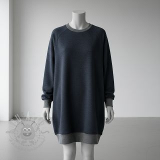 Dresówka drapana JOGGING navy melange