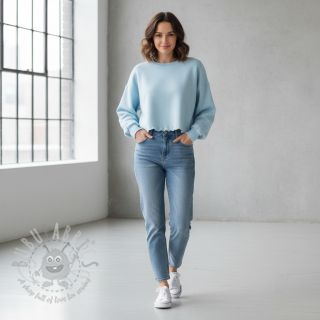 Dresówka drapana JOGGING soft blue