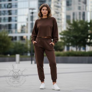 Dresówka drapana JOGGING dark brown
