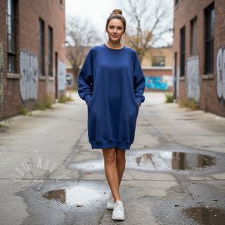 Dresówka drapana JOGGING cobalt