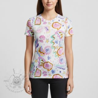 Jersey Shells white digital print