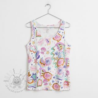 Jersey Shells white digital print