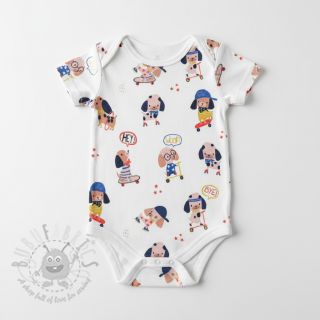 Jersey Dogs white digital print