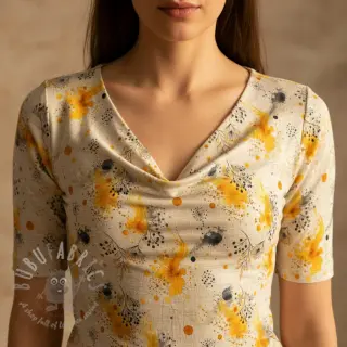 Jersey WISKOZA Soothing Fields yellow digital print