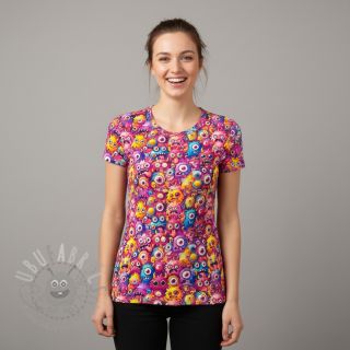 Jersey Funny faces design B digital print