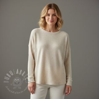 Jersey bawełniano-lniana WAFFLE SIMPLY NATURAL