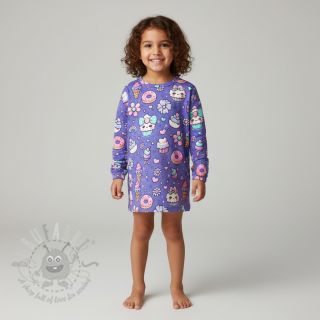 Jersey Sweet food lavender digital print