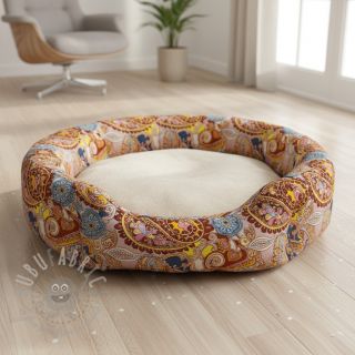 Sztuczne futro Paisley digital print