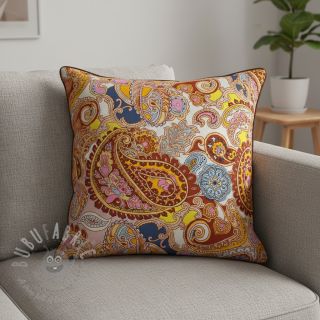 Sztuczne futro Paisley digital print