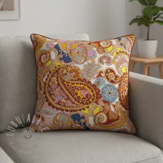 Sztuczne futro Paisley digital print