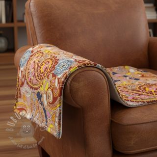 Sztuczne futro Paisley digital print