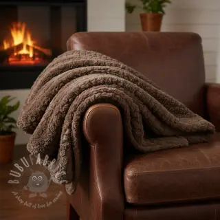 Sztuczne futro Curly mocha