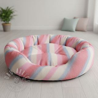 Sztuczne futro Rainbow diagonal stripe