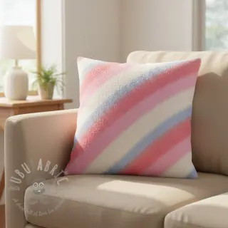 Sztuczne futro Rainbow diagonal stripe