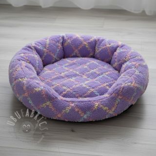 Sztuczne futro z tiulem MULTI lilac