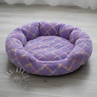 Sztuczne futro z tiulem MULTI lilac