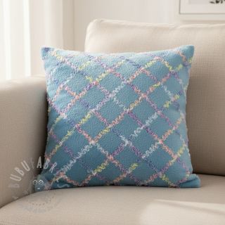 Sztuczne futro z tiulem MULTI blue shadow