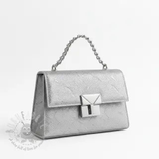 Skóra sztuczna SNAKE blanc argent