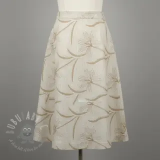 Tkanina wiskozowa z lnem Desert flowers design C