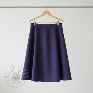 Tkanina wiskozowa z lnem WASHED navy