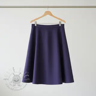 Tkanina wiskozowa z lnem WASHED navy