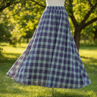 Tkanina wiskozowa z lnem YARN DYED Square green