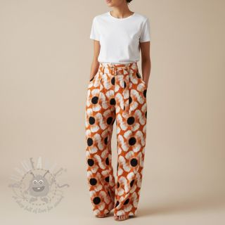 Tkanina wiskozowa z lnem Waxflower design A digital print