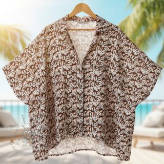 Tkanina wiskozowa z lnem Dandelions digital print