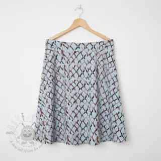 Tkanina wiskozowa z lnem Ivy Diamonds design A digital print
