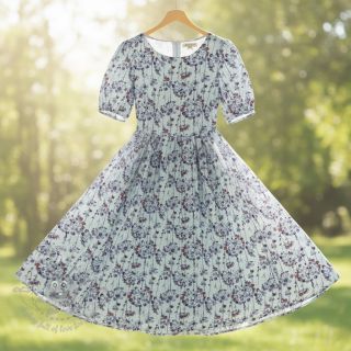 Tkanina wiskozowa z lnem Agapanthus design B digital print