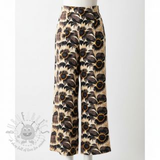 Tkanina wiskozowa z lnem Sunlower design A digital print