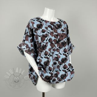 Tkanina wiskozowa z lnem Lotus design A digital print