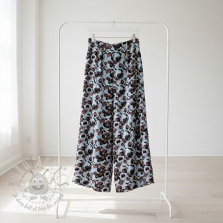 Tkanina wiskozowa z lnem Lotus design A digital print