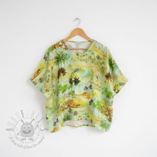 Tkanina wiskozowa z lnem Egypt design A digital print