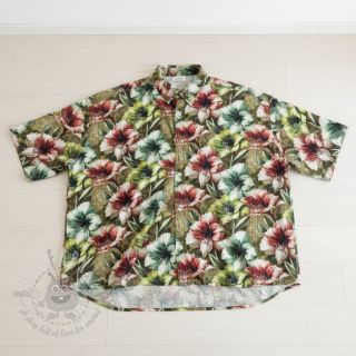 Tkanina wiskozowa z lnem Azalea design C digital print