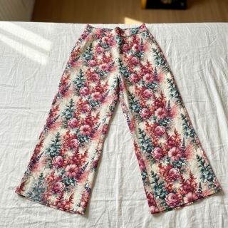 Tkanina wiskozowa z lnem Viola design C digital print