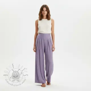 Tkanina wiskozowa z lnem PREMIUM lavender