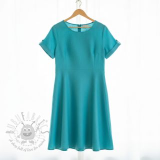 Tkanina wiskozowa z lnem PREMIUM ocean blue