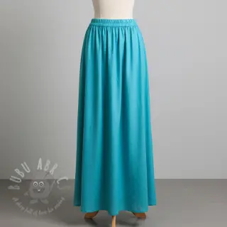 Tkanina wiskozowa z lnem PREMIUM ocean blue
