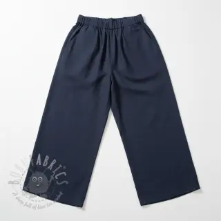 Tkanina wiskozowa z lnem PREMIUM navy blue