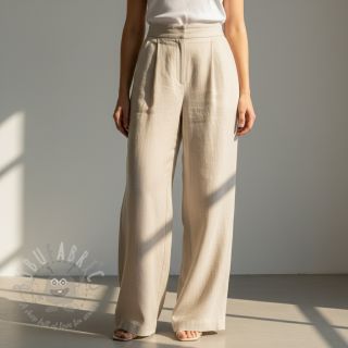 Tkanina wiskozowa z lnem PREMIUM sand