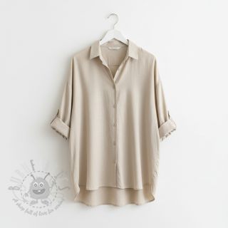 Tkanina wiskozowa z lnem PREMIUM sand