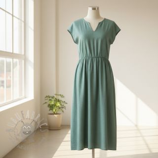 Tkanina wiskozowa z lnem PREMIUM dark old green