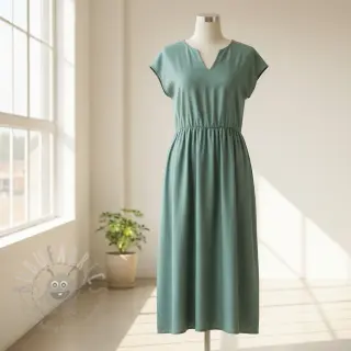 Tkanina wiskozowa z lnem PREMIUM dark old green