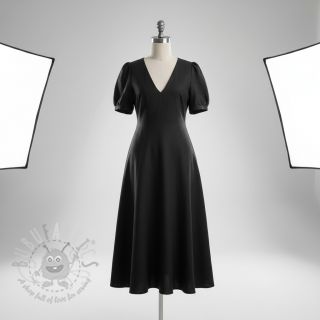 Tkanina wiskozowa z lnem PREMIUM black