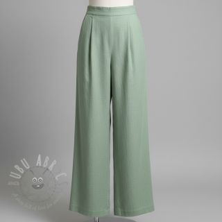 Tkanina wiskozowa z lnem PREMIUM old green